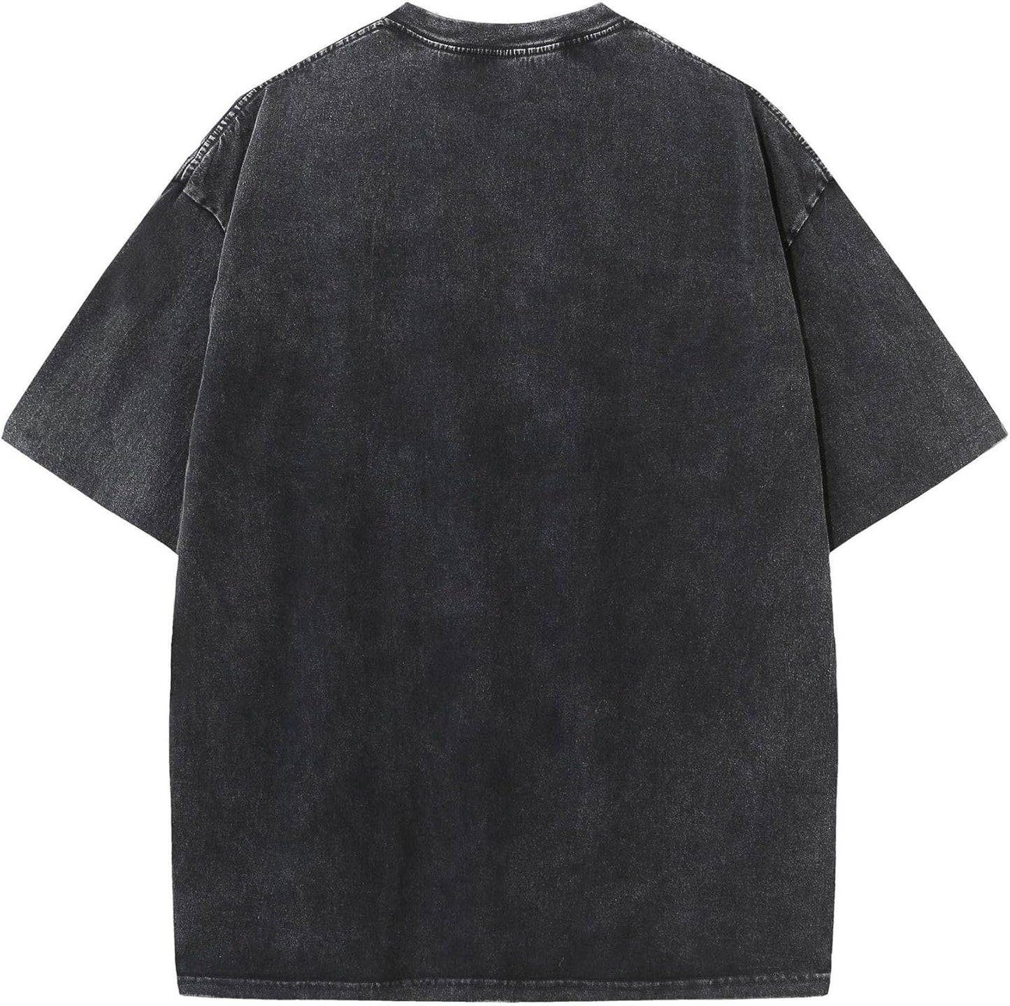 Mens Graphic Tees Vintage Oversized T-Shirts Casual Acid Wash Cotton Streetwear (S-2XL)