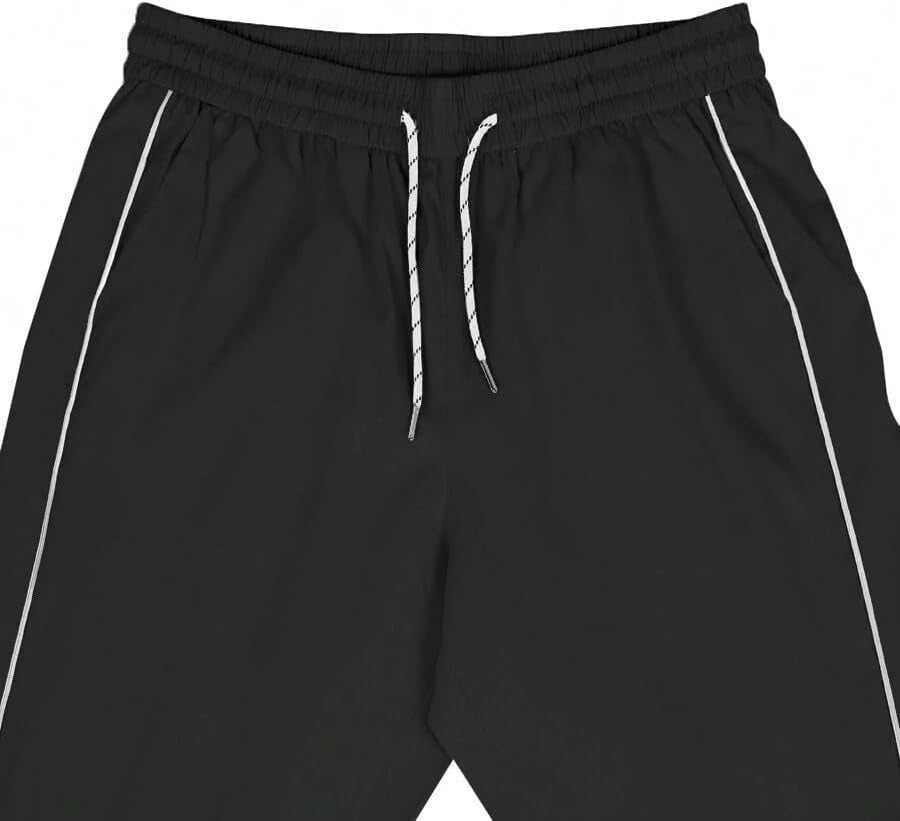 Mens Baggy Pants Y2K Contrast Piping Drawstring Sweatpants Fashion Unisex Oversized Cargo Pants for Men with Pockets