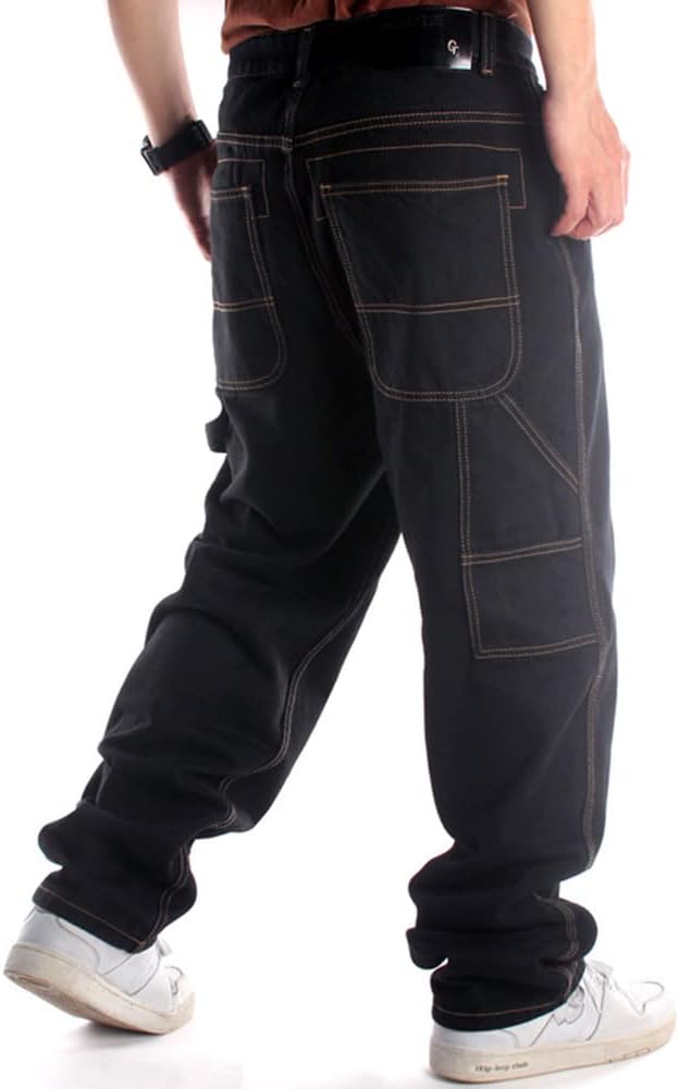 Stylish Baggy Jeans for Men - Loose Fit Skateboard Pants for Hip Hop Style