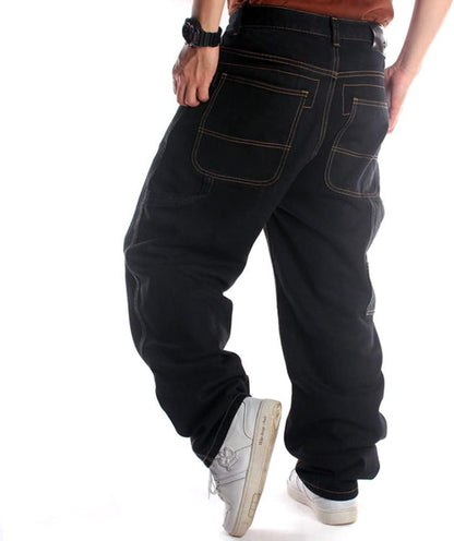 Stylish Baggy Jeans for Men - Loose Fit Skateboard Pants for Hip Hop Style