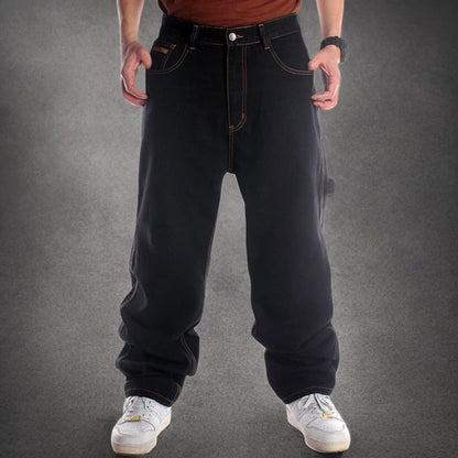 Stylish Baggy Jeans for Men - Loose Fit Skateboard Pants for Hip Hop Style