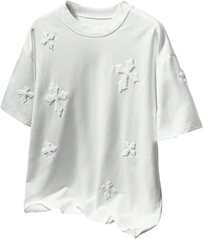 Men'S Y2K Basic Tees Streetwear Casual Drop Shoulder T Shirts