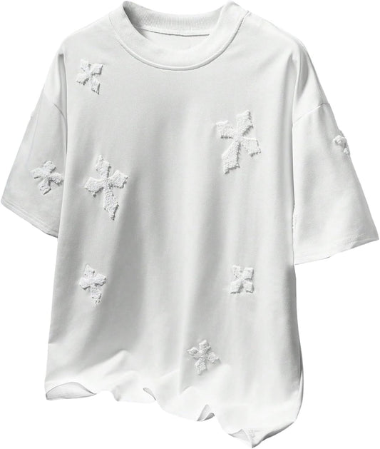 Men'S Y2K Basic Tees Streetwear Casual Drop Shoulder T Shirts