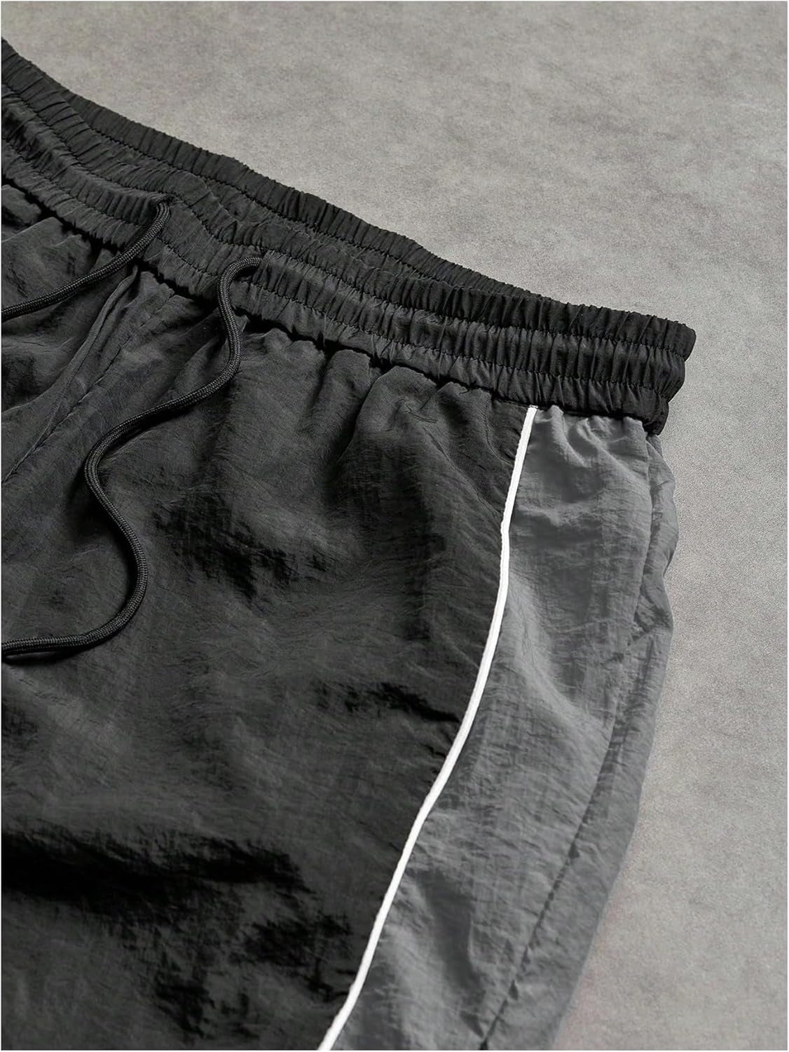 Men'S Y2K Wide Leg Color Block Baggy Parachute Pants Hip Hop Track Trousers Streetwear