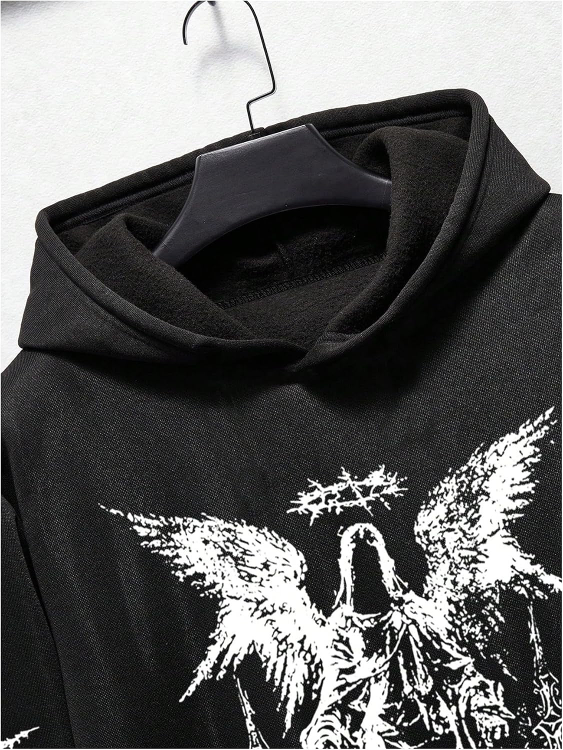 Men'S Y2K Gothic Graphic Hoodie Sweatshirt Drop Shoulder Streetwear Pullover Tops